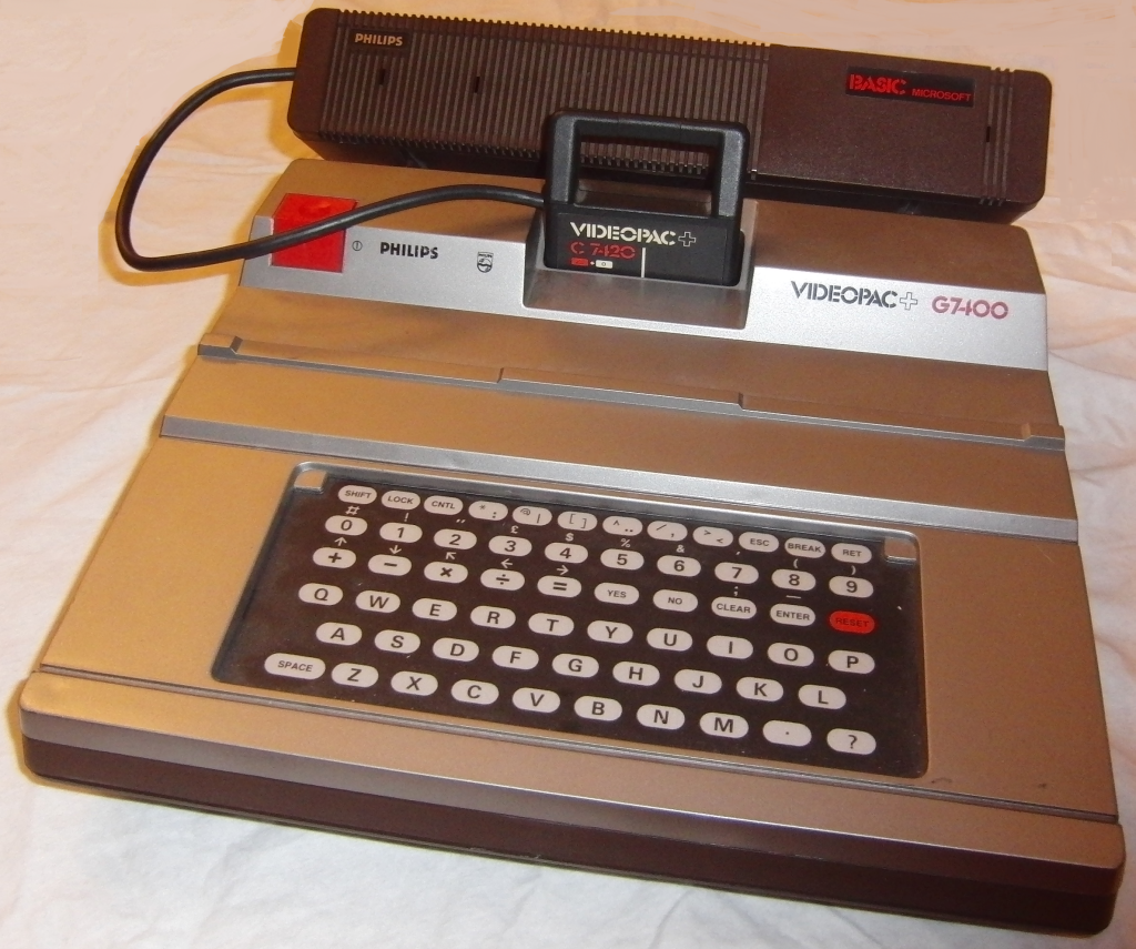 Philips Videopac+ G7400 with C7420 Microsoft BASIC cartridge