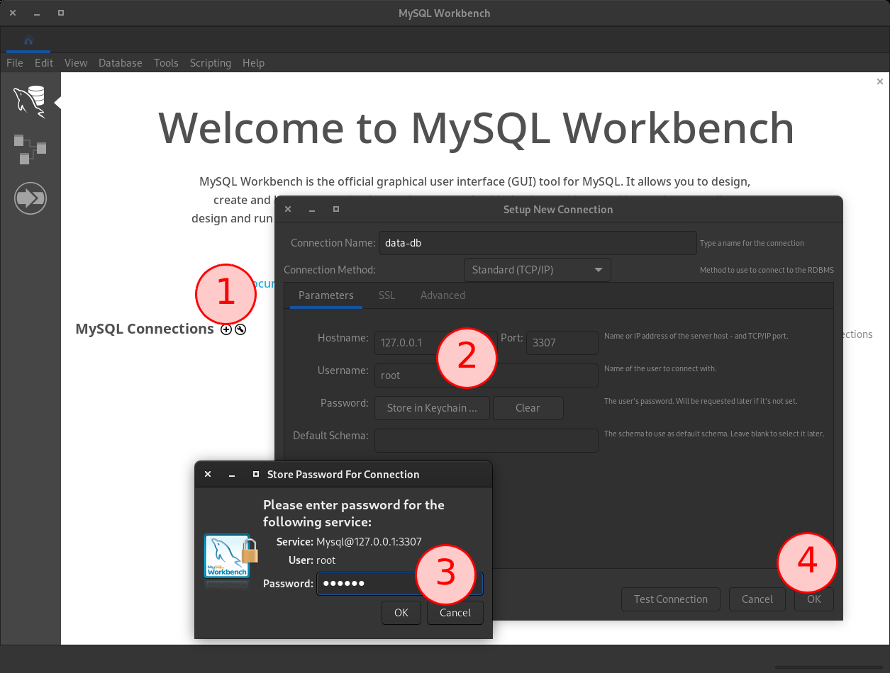 Setup New Connection in MySQL Workbench